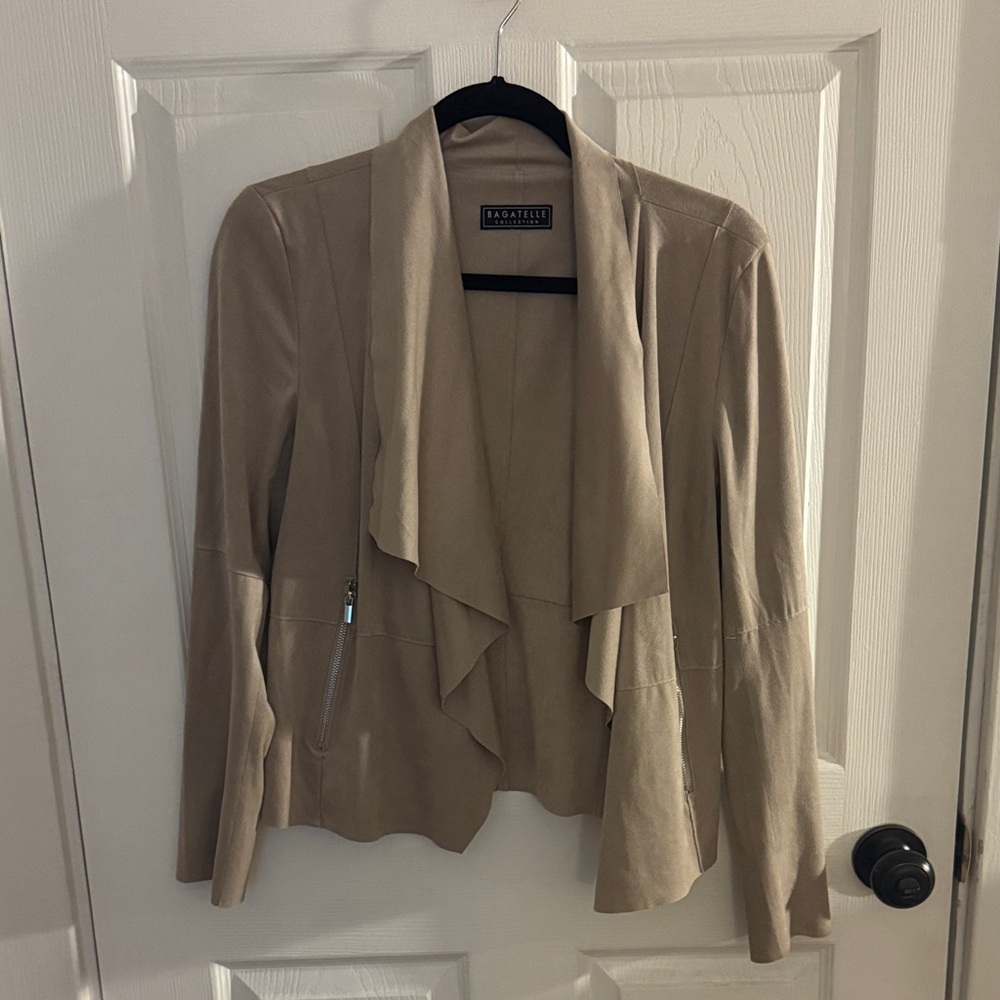 Bagatelle Beige Waterfall Blazer